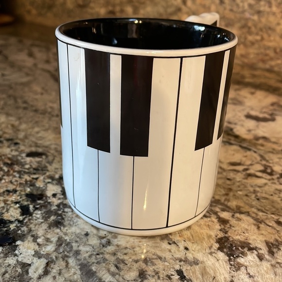 Russ Berrie & Co PIANO coffee MUG with musical note handle ceramic 12oz VINTAGE - Picture 4 of 8